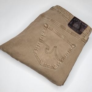 AG Adriano Goldschmied Men's Straight Jeans in Brown